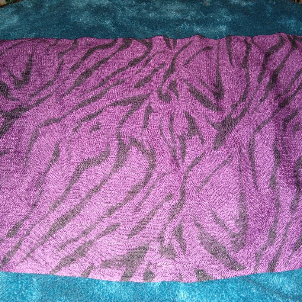 Dark Purple Zebra Scarf